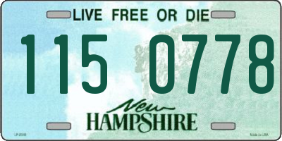 NH license plate 1150778