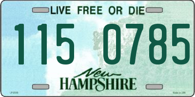 NH license plate 1150785