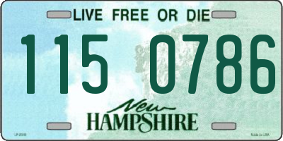 NH license plate 1150786