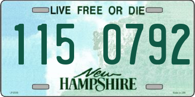 NH license plate 1150792