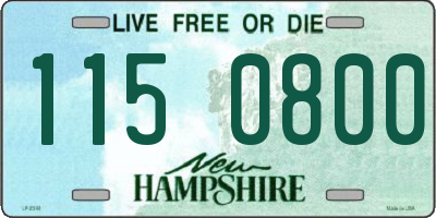 NH license plate 1150800