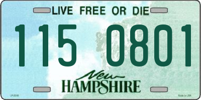 NH license plate 1150801