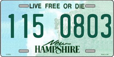 NH license plate 1150803