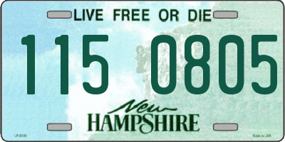 NH license plate 1150805