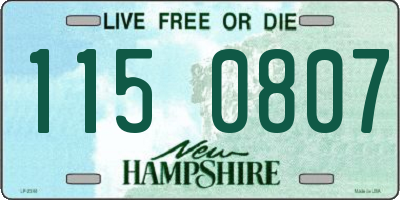 NH license plate 1150807