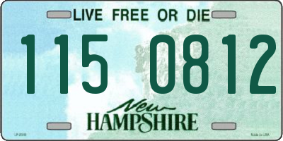 NH license plate 1150812
