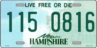 NH license plate 1150816
