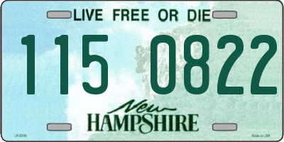 NH license plate 1150822