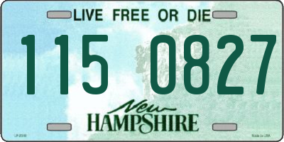 NH license plate 1150827