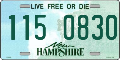 NH license plate 1150830