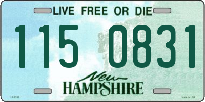 NH license plate 1150831