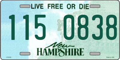 NH license plate 1150838