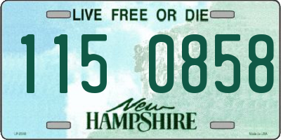 NH license plate 1150858