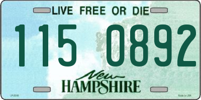 NH license plate 1150892