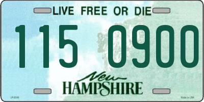 NH license plate 1150900