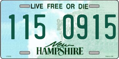 NH license plate 1150915