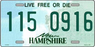 NH license plate 1150916