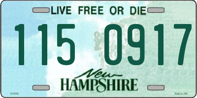 NH license plate 1150917