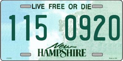 NH license plate 1150920