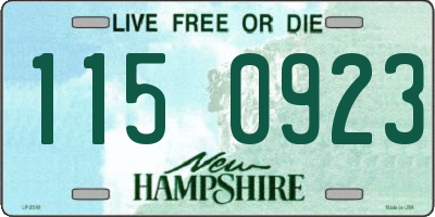 NH license plate 1150923