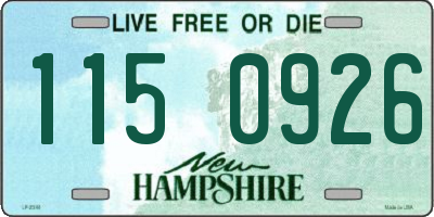 NH license plate 1150926