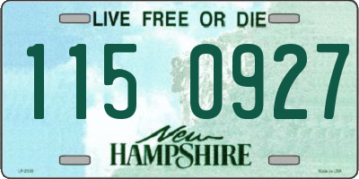 NH license plate 1150927