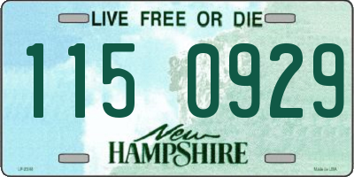 NH license plate 1150929