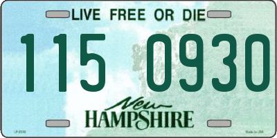 NH license plate 1150930