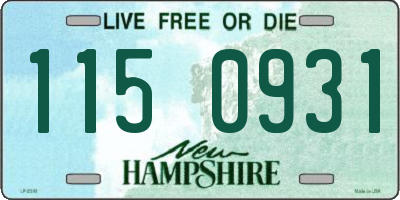 NH license plate 1150931