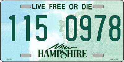 NH license plate 1150978