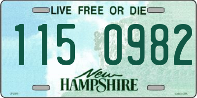 NH license plate 1150982