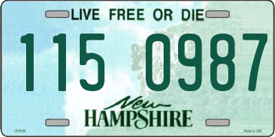 NH license plate 1150987