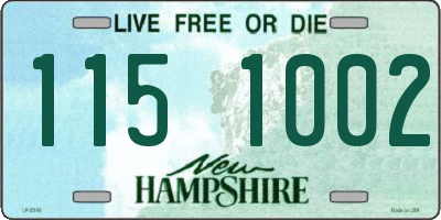 NH license plate 1151002