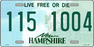 NH license plate 1151004