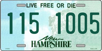 NH license plate 1151005