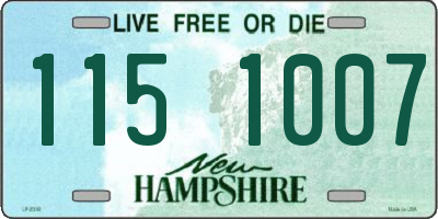 NH license plate 1151007