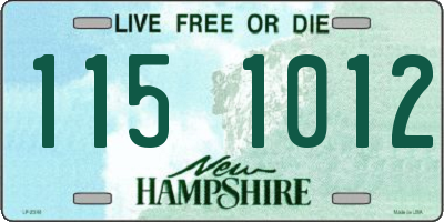 NH license plate 1151012