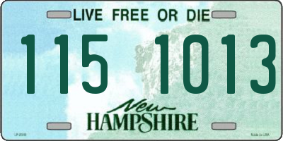 NH license plate 1151013