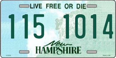 NH license plate 1151014