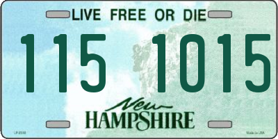 NH license plate 1151015