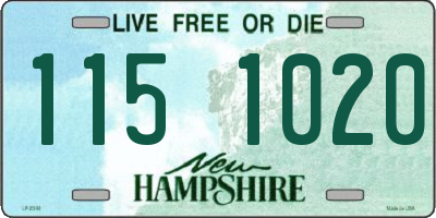 NH license plate 1151020