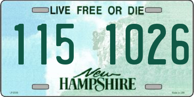 NH license plate 1151026