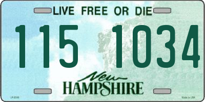 NH license plate 1151034
