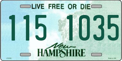 NH license plate 1151035