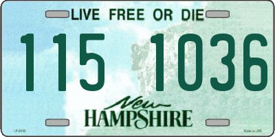 NH license plate 1151036