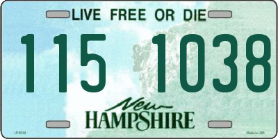 NH license plate 1151038