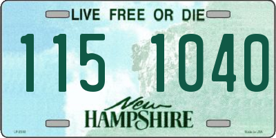 NH license plate 1151040