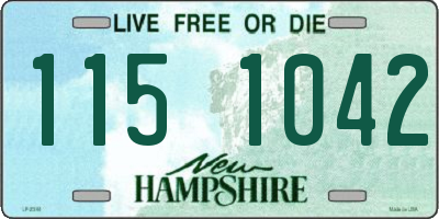 NH license plate 1151042