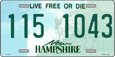 NH license plate 1151043