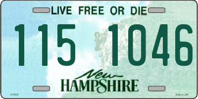 NH license plate 1151046